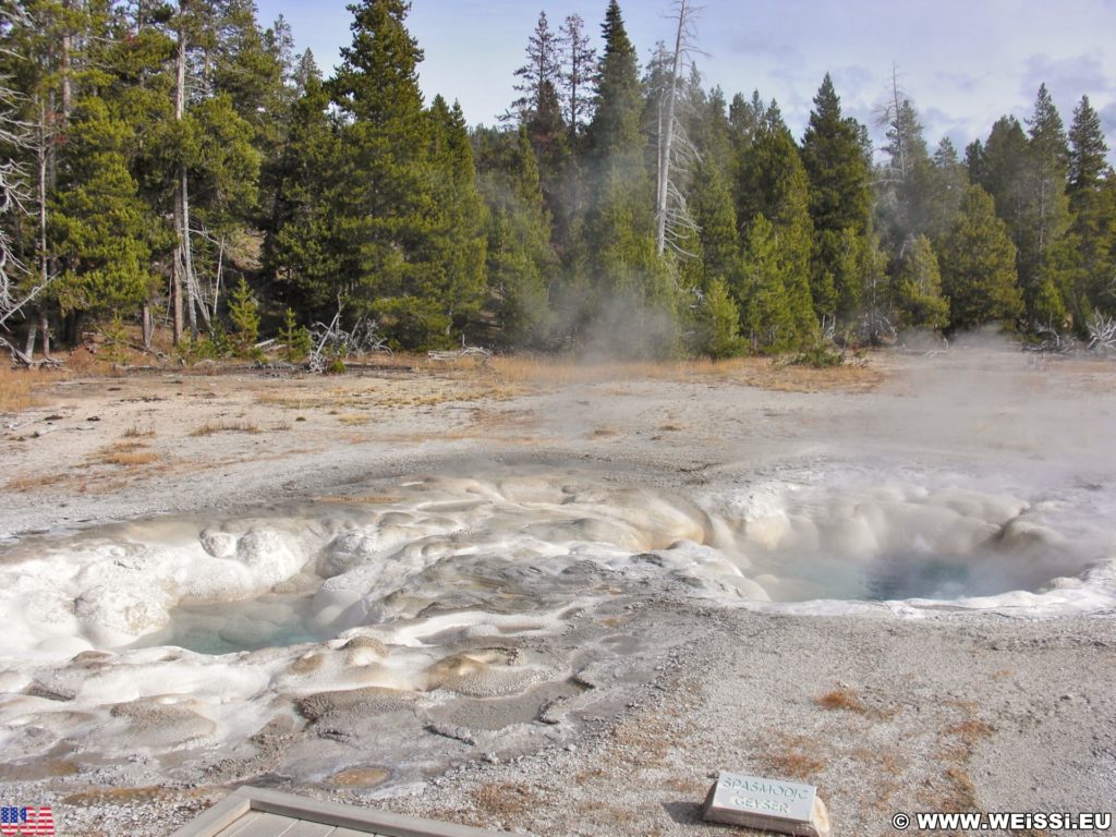 Yellowstone-Nationalpark. Spasmodic Geyser in der Old Faithful Area - Upper Geyser Basin South Section. - Old Faithful Area, Upper Geyser Basin South Section, Spasmodic Geyser - (Three River Junction, Yellowstone National Park, Wyoming, Vereinigte Staaten)