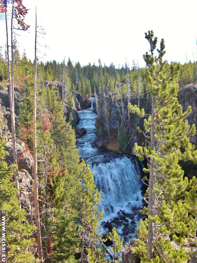 Yellowstone-Nationalpark. Kepler Cascades. - Wasserfall, Kepler Cascades - (West Thumb, Moran, Wyoming, Vereinigte Staaten)
