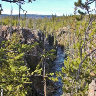 Yellowstone-Nationalpark. Kepler Cascades. - Wasserfall, Kepler Cascades - (West Thumb, Moran, Wyoming, Vereinigte Staaten)