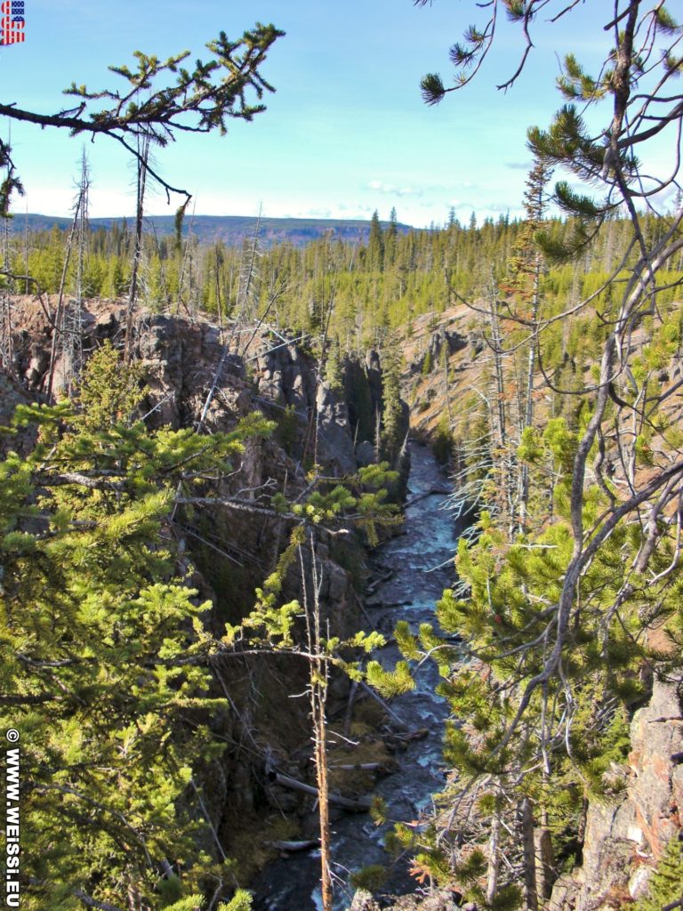 Yellowstone-Nationalpark. Kepler Cascades. - Wasserfall, Kepler Cascades - (West Thumb, Moran, Wyoming, Vereinigte Staaten)