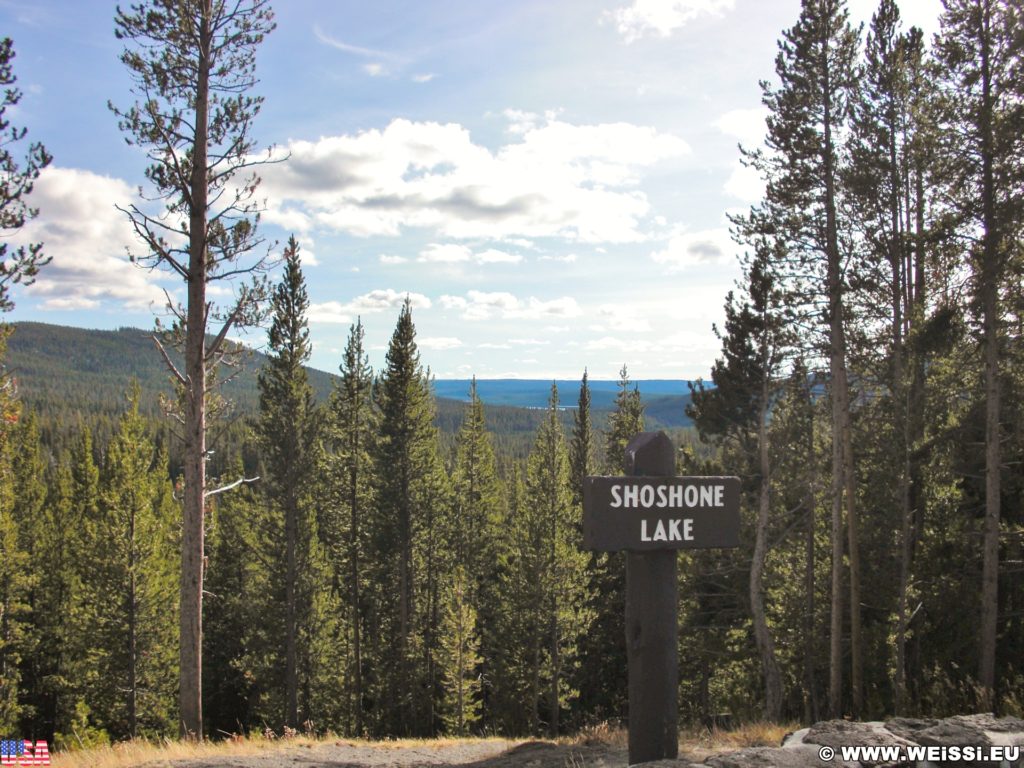 Yellowstone-Nationalpark. Shoshone Lake Overlook. - Shoshone Lake Overlook - (West Thumb, Moran, Wyoming, Vereinigte Staaten)