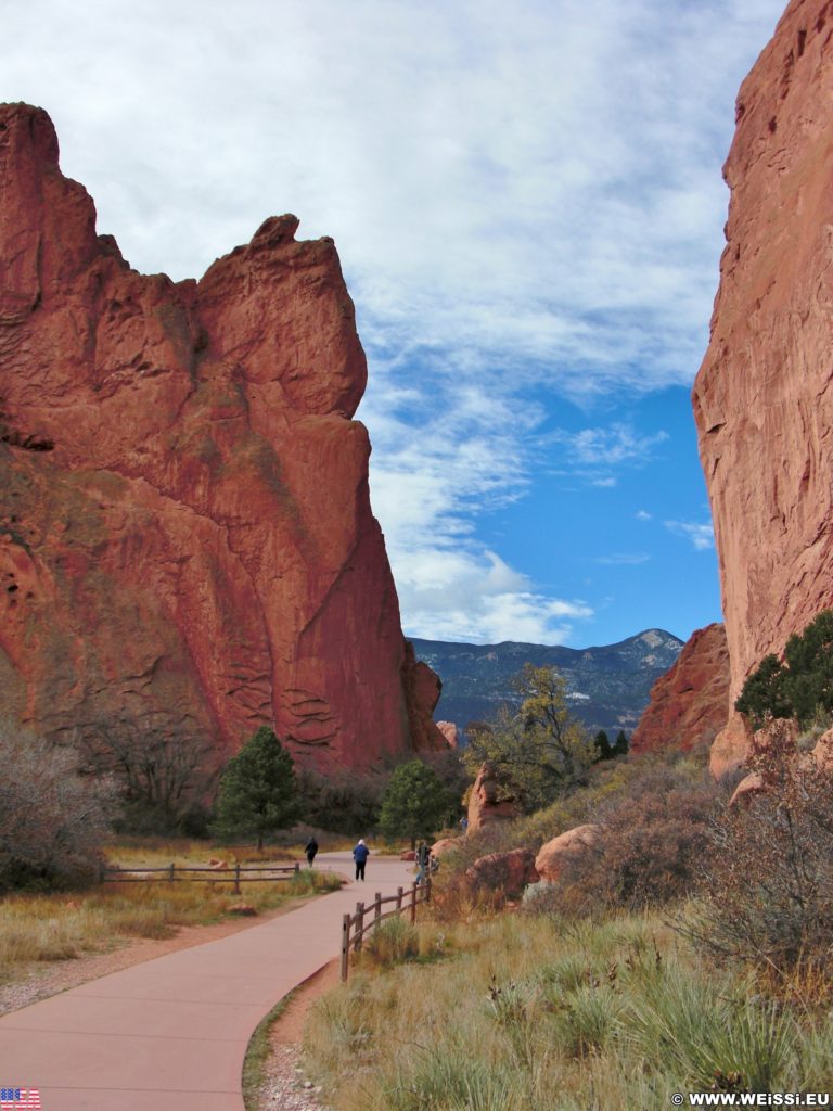 Garden of the Gods - Central Garden Trail. Am Central Garden Trail finden sich viele schöne Motive.. - Sehenswürdigkeit, Sandstein, Sandsteinformationen, Park, Ausflugsziel, Garten der Götter, Naturpark, sehenswert, Central Garden Trail - (Glen Eyrie, Colorado Springs, Colorado, Vereinigte Staaten)