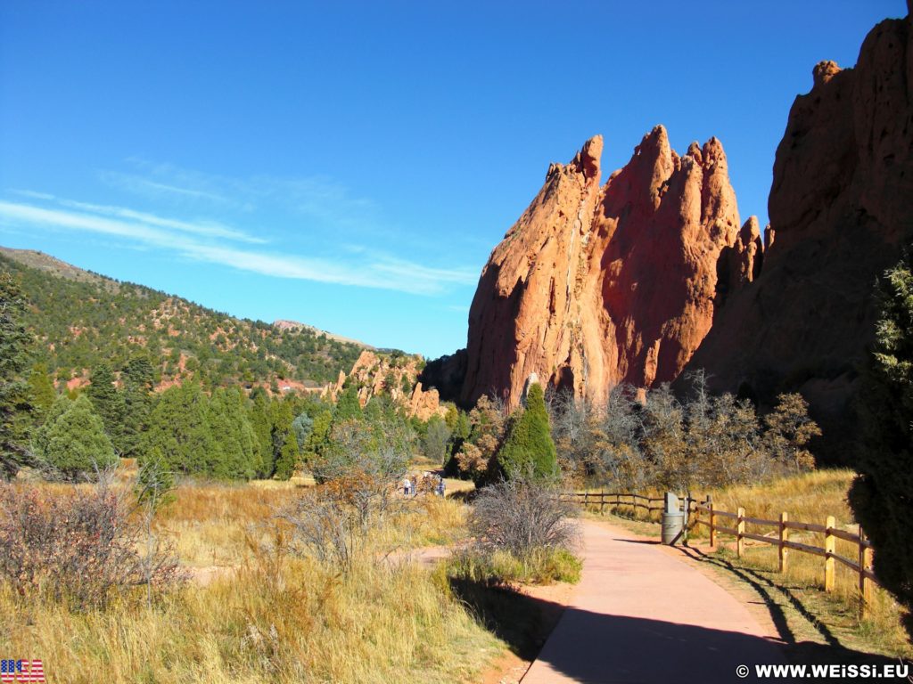 Garden of the Gods - Central Garden Trail. Am Central Garden Trail finden sich viele schöne Motive.. - Sehenswürdigkeit, Sandstein, Sandsteinformationen, Park, Ausflugsziel, Garten der Götter, Naturpark, sehenswert, Central Garden Trail - (Glen Eyrie, Colorado Springs, Colorado, Vereinigte Staaten)