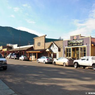 Jackson Hole. Spaziergang in Jackson. - Gebäude, Jackson Hole Historical Society & Museum, Lotus Cafe - (Jackson, Wyoming, Vereinigte Staaten)