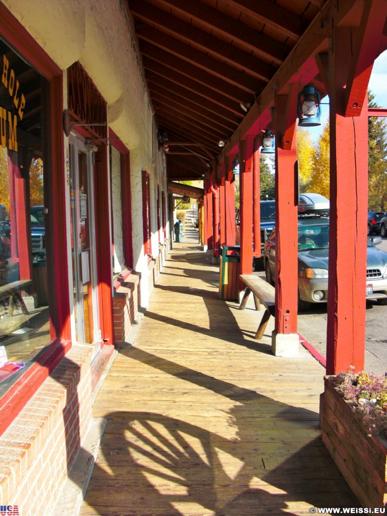 Jackson Hole. Hier gibt es Gehsteige aus Holz.. - Jackson Hole Historical Society & Museum - (Jackson, Wyoming, Vereinigte Staaten)