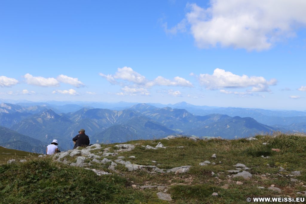 Schneeberg - Tagesausflug, Losenheim - Edelweißhütte - Fadensteig - Fischerhütte. Das Hochplateau bietet ein wunderschönes Panorama und nahezu uneingeschränkte Aussicht.  - Alpen, Berge, Gebirge, Himmel, Hochplateu, Landschaft, Panorama, Wolken - (Losenheim, Vois, Niederösterreich, Österreich)